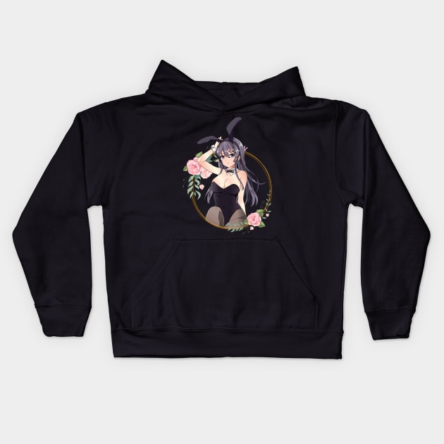 Bunny girl senpai - Mai Sakurajima Kids Hoodie by Hala Art